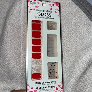 Dashing diva gel nail strips, hearts, Valentine’s Day stickers sexy love sparkle